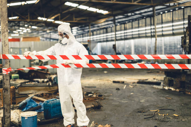 Professional Biohazard technician working in Grove City, PA